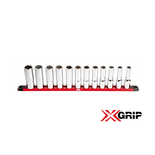 235 1/2 XL/SE12 | Serie di 12 chiavi a bussola con bocca esagonale speciale X-Grip | U02354101 235 1/2 XL/SE12 | Serie di 12 chiavi a bussola con bocca esagonale speciale X-Grip | U02354101
